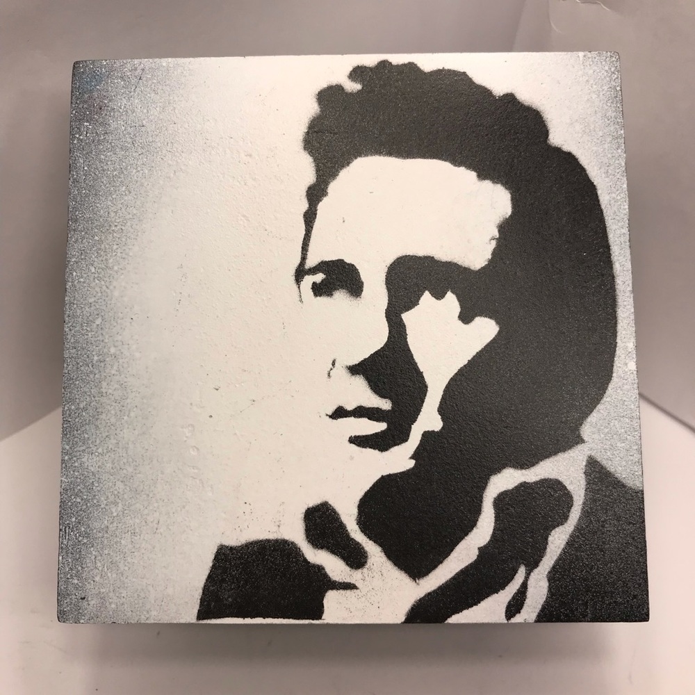 ⚡️Johnny Cash inspired Rocker Box 4.5”x2.5” graffiti distressed handmade box